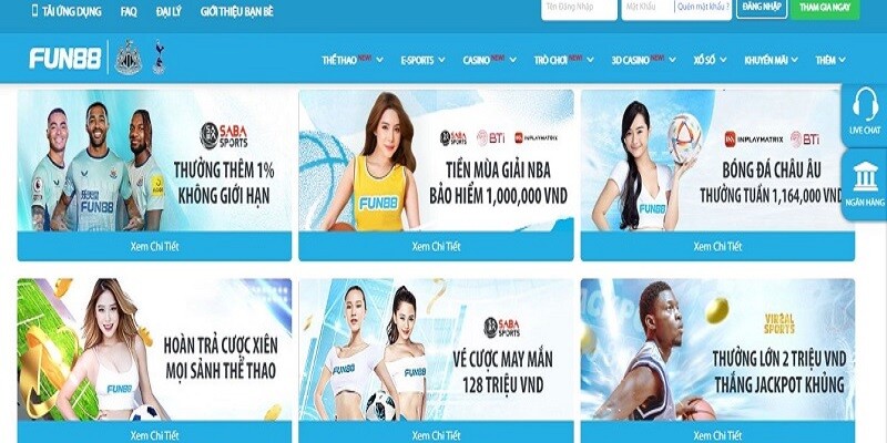 Tham gia thể thao nhận thưởng cực lớn cùng Fun88